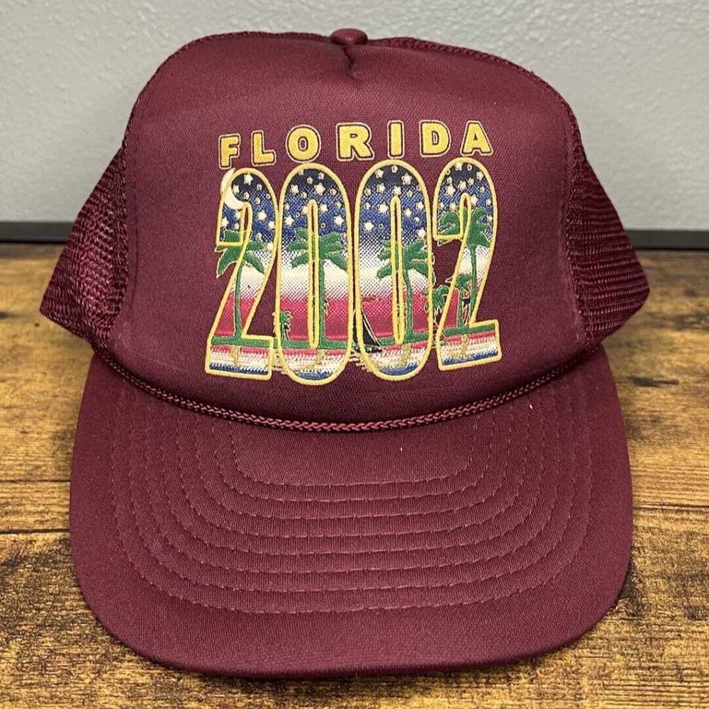 FLORIDA 20002 Burgundy MOHR'S TRUCKER SNAPBACK BASEBALL HAT VINTAGE CAP